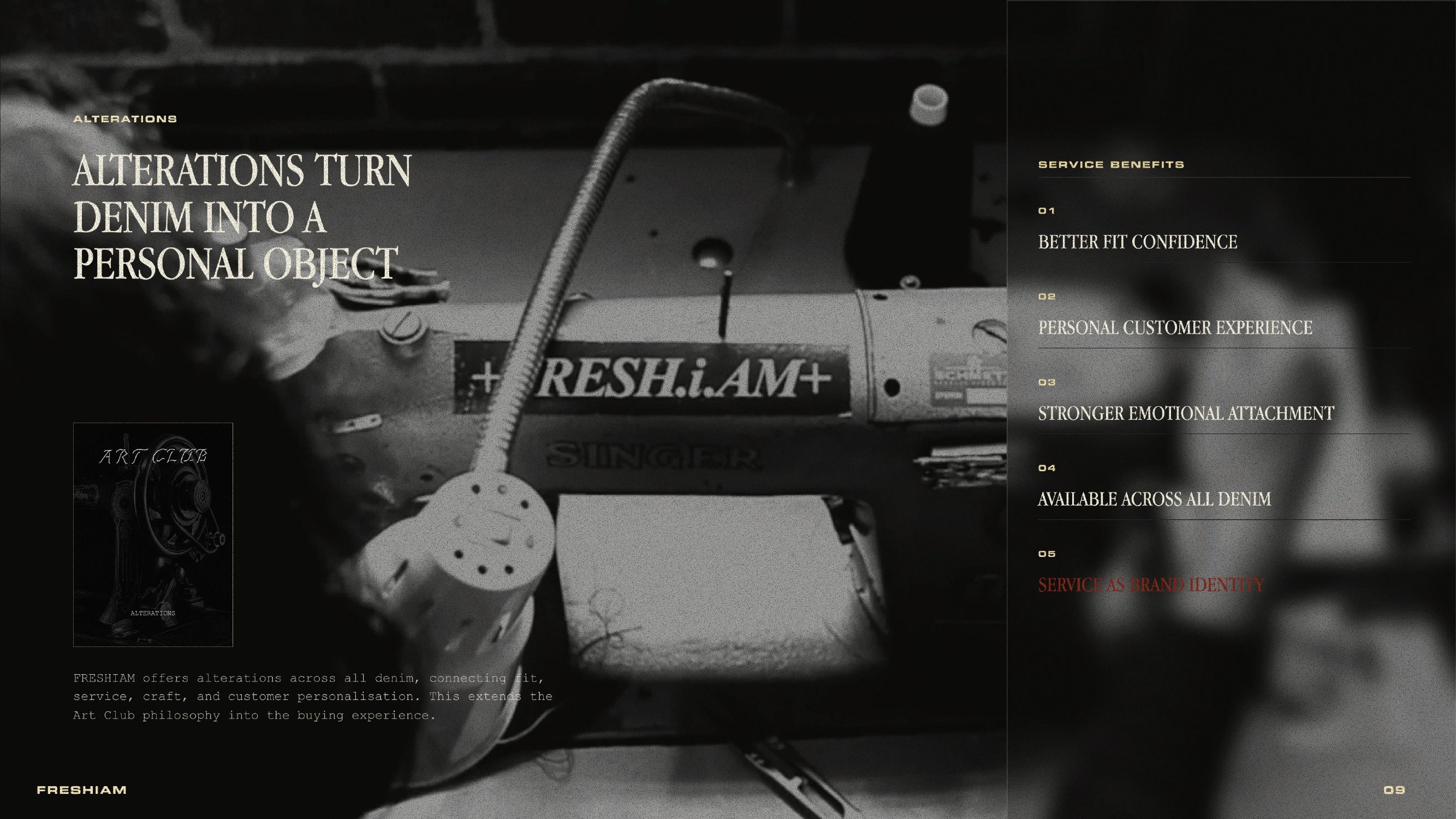 Freshiam alterations and craft service spread