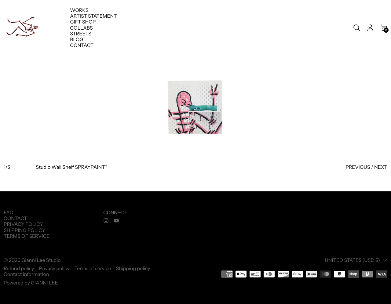 Cropped Gianni Lee Studio desktop home page