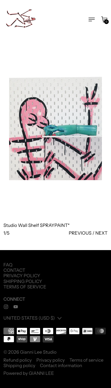 Cropped Gianni Lee Studio mobile home page